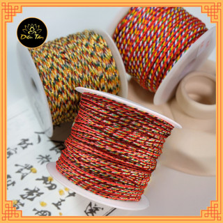 Chỉ ngũ sắc Tây Tạng làm vòng tay ngũ sắc phong thủy, vòng tay chỉ đỏ - shop Diệu tâm