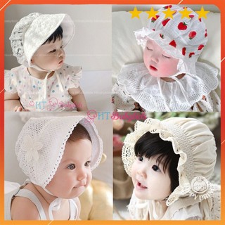 [ HÀNG LOẠI 1 ] Nón Vải Bèo Cho Bé Gái Sơ Sinh Dễ Thương