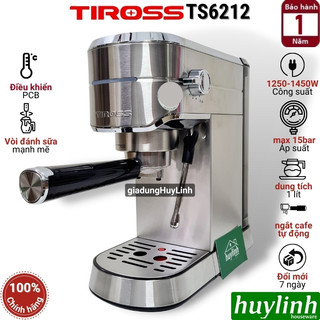 Máy pha cà phê Espresso Tiross TS6212 - 15 bar [Model mới 2022]