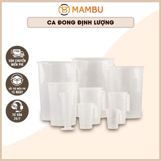 [Sỉ] Ly đong định lượng 500ml 250ml 100ml - Có chia Vạch - Ca đong nhựa  - Thiết bị máy móc pha chế