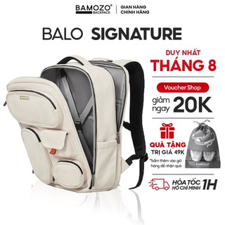 Balo đi học laptop 15,16 inch chống sốc Bamozo Signature Backpack, Cặp nam balo du lịch nhiều ngăn trượt nước tốt