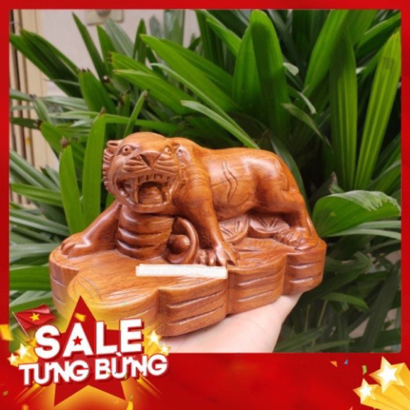 [GIA RE] Tượng con hổ gỗ hương