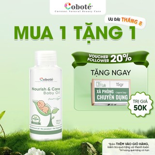 Dầu massage em bé Cobote giúp dưỡng ẩm và làm ấm cơ thể 100ml