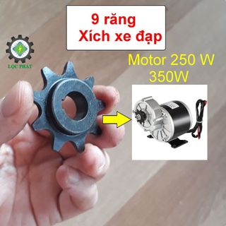 Nhông xe đạp điện 9 Răng - Bánh răng - Lỗ Trong 11 mm - Nhông motor NT11