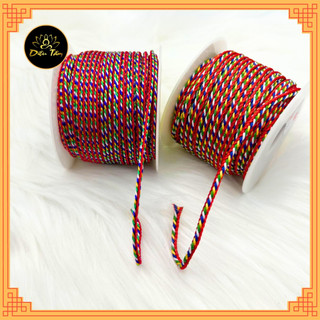 Chỉ ngũ sắc tết tây tạng tết vòng tay chỉ đỏ cuộn dài 100m - shop Diệu Tâm