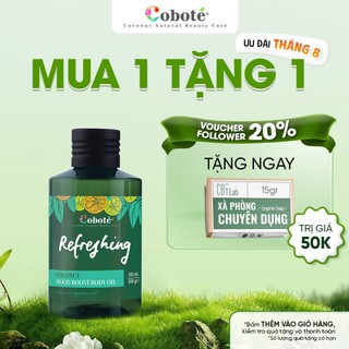 Dầu dưỡng thể tinh dầu dừa Cobote thấm nhanh tức thì, không nhờn rít 60ml/110ml