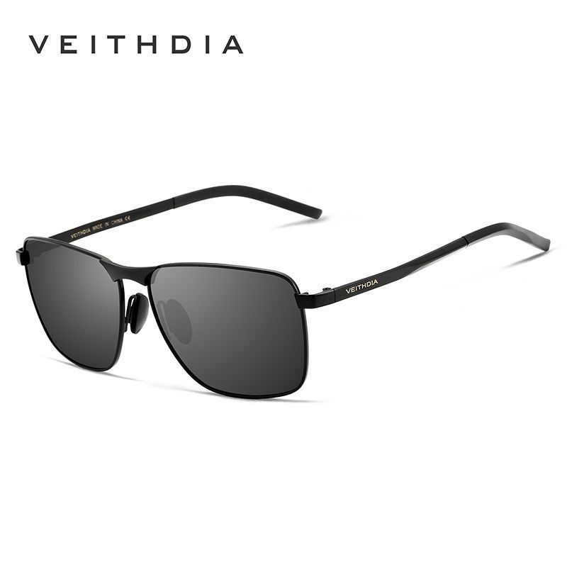 Kính râm phân cực nam VEITHDIA 2462 gọng vuông cổ điển