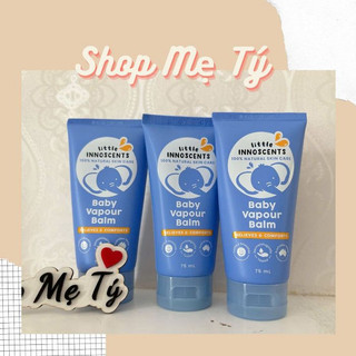 Kem bôi ấm ngực hữu cơ Little Innoscents Úc 75ML, dầu thoa giữ ấm phòng cảm lạnh ngạt mũi giảm ho cho bé 0M+ Organic