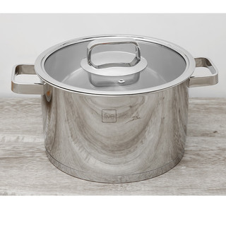 Nồi inox 304 cao cấp Fivestar Plus nắp kính 3 đáy dùng được mọi bếp 16cm | 18cm | 20cm | 24cm , tặng 1 vá canh