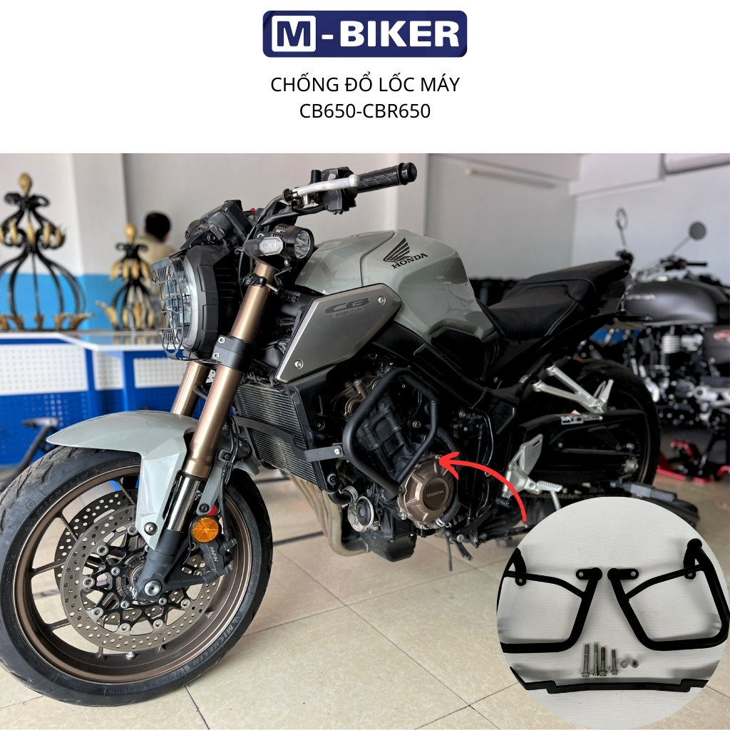 Chống đổ cb650, khung chống đổ cb650, chống đổ lốc máy cb650 hàng chính hãng Mbiker.
