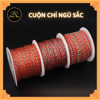 Chỉ ngũ sắc tây tạng làm vòng tay phong thủy - shop Diệu Tâm