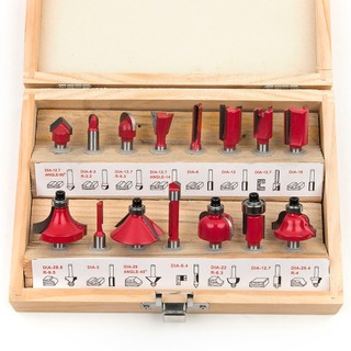 Bộ 15 mũi phay gỗ 6.3mm
