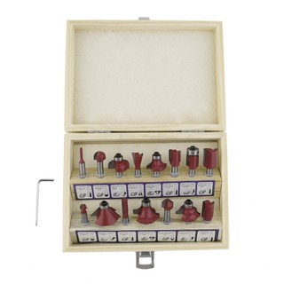 Bộ 15 mũi phay gỗ 6.3mm