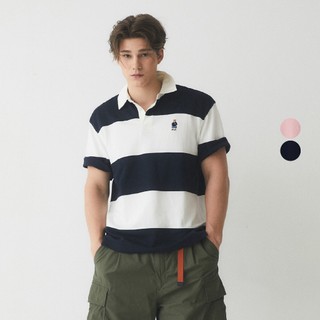 Áo Thun WHO.A.U Steve Colorblock Collar T-Shirt_WHHAE3722U