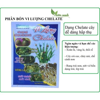 Phân bón Vi lượng cao cấp dạng Chelate (10gr- bột) hạn chế xoăn lá, vàng lá, thối rễ, xì mủ, chết cành, nứt quả,....