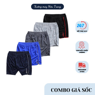[ECHT] COMBO 5 quần đùi nam, quần thể thao nam chất liệu mè thái cao cấp, mềm mại, bền màu, thoáng mát (Ảnh cận chất).