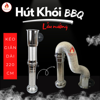 [Màu Bạc] Ống Hút Khói Mềm Bếp Lẩu Nướng Tại Bàn