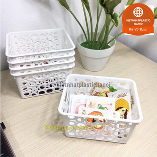 COMBO 5 Khay nhựa Nhật Bản bé Việt Nhật (5690), khay nhựa đa năng đựng đồ decor phòng