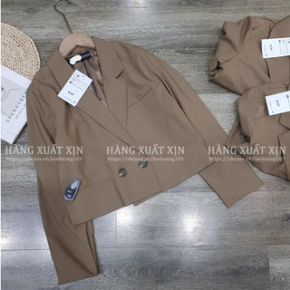 Áo vest dáng lửng ZR hàng xuất dư xịn màu nâu Tây