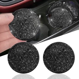 Miếng lót cốc trên xe ô tô đính full đá kim cương- Đế lót cốc cao su cách nhiệt