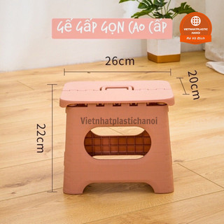 Ghế Gấp Gọn Hokori Nhựa Việt Nhật Mẫu Mới, Ghế Xếp Lùn, Ghế Đẩu Gập Gọn Tiết Kiệm Không Gian- 2058