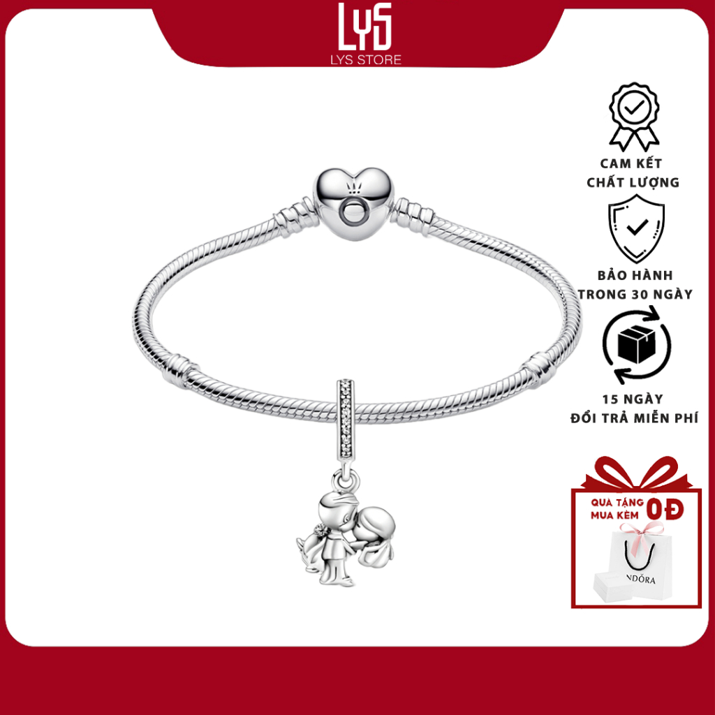 Vòng Tay Lys Mix Charm Fullbox Bạc S925 - vòng tay charm cặp đôi uyên ương