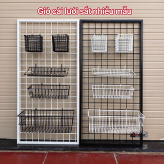 { LOẠI DÀY } Giỏ cài tấm lưới sắt đựng mỹ phẩm, phụ kiện trang trí ...- GIỎ NHÚNG NHỰA CAO CẤP