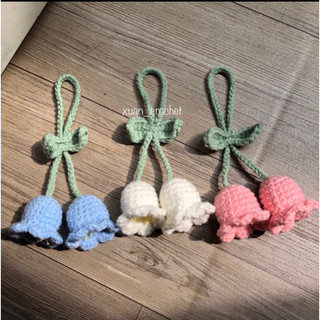 Móc Khoá Len Hoa Linh Lan Bằng Len Handmade