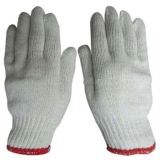 Bịch 10 đôi găng tay sợi bảo hộ lao động loại 40g màu trắng, găng tay sợi trắng