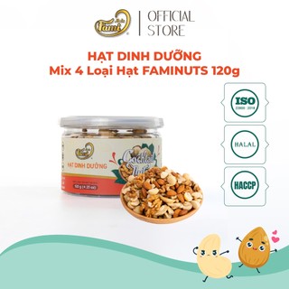Hạt dinh dưỡng Mix 4 loại hạt thực phẩm giàu dinh dưỡng Faminuts hũ 120 gr