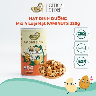 Hạt dinh dưỡng Mix 4 loại hạt giàu dinh dưỡng Faminuts hũ 220 gr
