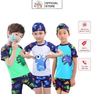 Bộ Đồ Bơi Sport kidsCho Bé Trai In Hình Khủng Long Cho Bé Trai 3-10 Tuổi Chất Thun Co Giãn Thoải Mái
