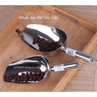 Muôi xúc đá loại lớn inox cao cấp có móc treo