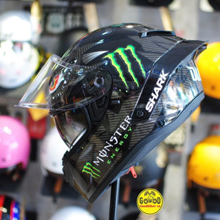 Mũ fullface 2 kính Roc 03 tem monster mắt rồng + đuôi gió pista