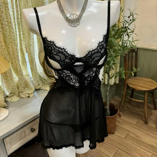 Váy ngủ mềm mịn có gọng nâng ngực hở lưng tặng kèm quần chip A120