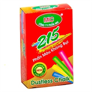 [MUA SỈ GIẢM 10%] Phấn Mic viết bảng không bụi (10 viên/hộp), nhiều màu