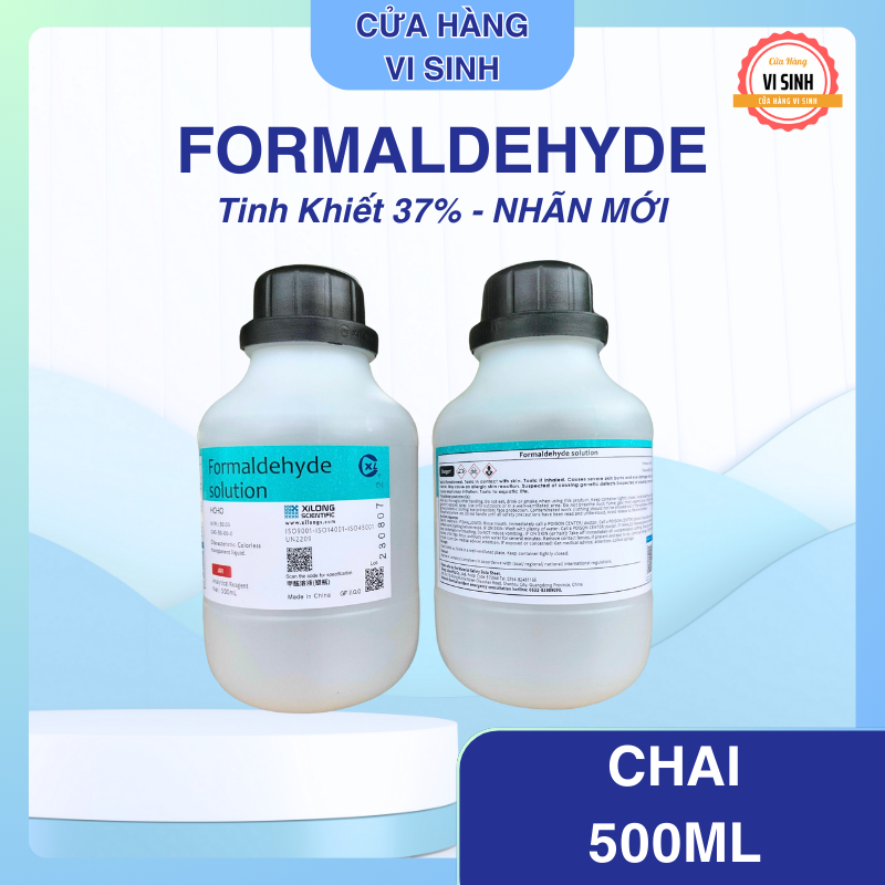 Formalin ⚡ Formaldehyde ⚡ Phóc Môn Tinh Khiết 37% ⚡ Chai 500ml