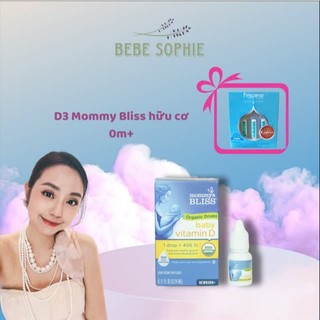(  𝐒𝐚̆̃𝐧 𝐭𝐚̣̆𝐧𝐠 𝐅𝐲𝐬𝐨𝐥𝐢𝐧𝐞 𝟓 𝐭𝐞́𝐩 ) Mẫu mới - Vitamin D3 hữu cơ Mommy’s Bliss cho bé sơ sinh trở lên