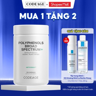 Viên chống nắng sáng da CodeAge Polyphenols Broad Spectrum 120 viên - Codeage Authorized MH