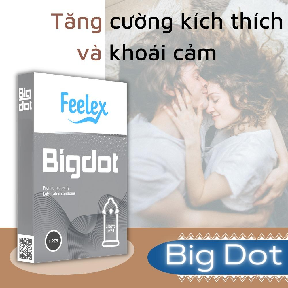 Bao cao su Feelex Bigdot Gân Gai Có Bi nhiều gel bôi trơn
