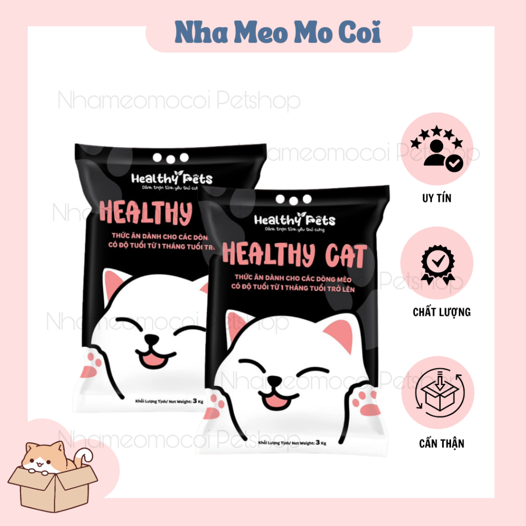 Thức ăn  hạt cho mèo Healthy cat ,smile cat,,mix topping 5kg seal