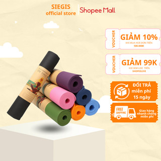  Thảm tập yoga -  thảm tập gym 6mm và 8mm 2 lớp cao cấp chống trơn trượt tại nhà   Chính Hãng   
