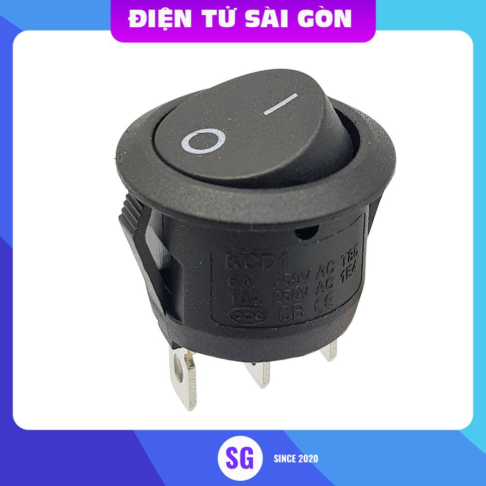 Công tắc bập bênh tròn KCD1-3 20mm