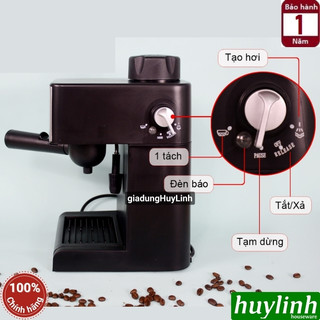 Máy pha cà phê Espresso Tiross TS621 - Max 4 bar - 800W