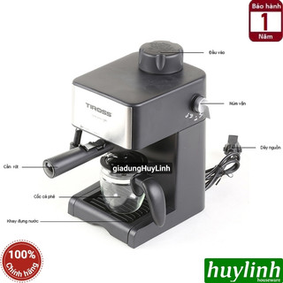 Máy pha cà phê Espresso Tiross TS621 - Max 4 bar - 800W