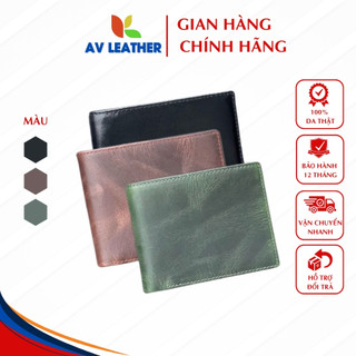 Ví da pullup wax av leather ví nam cao cấp