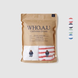 Áo Thun WHO.A.U Steve 2PACK Stripe T-shirts_WHRAE3791U