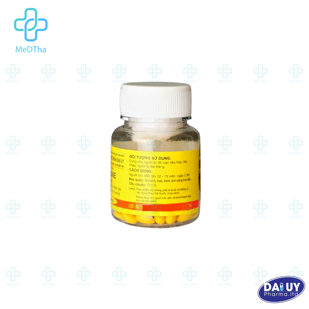 BECBEZINE Viên Hương Liên - Giảm Rối Loạn Tiêu Hóa, Tiêu Chảy, Đầy Bụng Do Ăn Uống Berberin Đại Uy