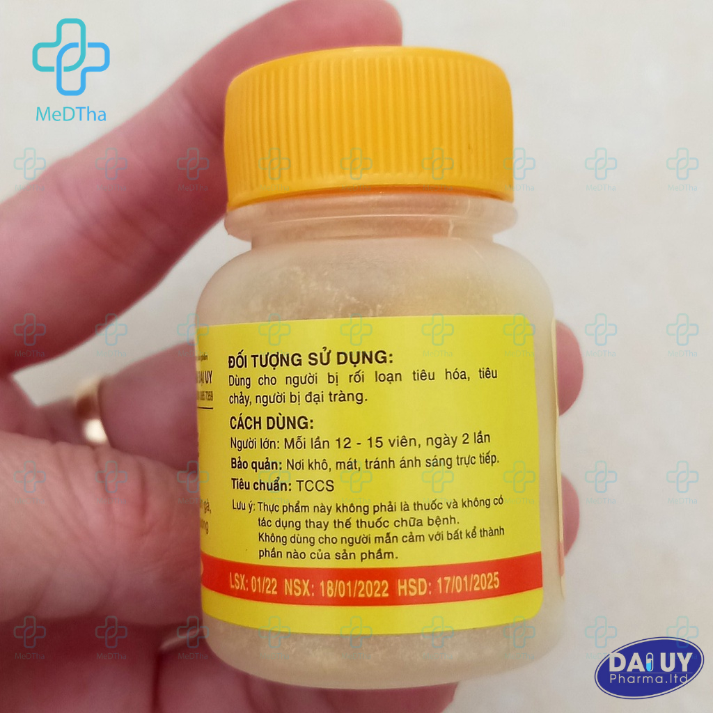 BECBEZINE Viên Hương Liên - Giảm Rối Loạn Tiêu Hóa, Tiêu Chảy, Đầy Bụng Do Ăn Uống Berberin Đại Uy