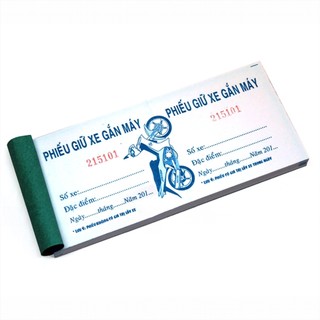 [MUA SỈ GIẢM 10%] Sổ viết cầm tay cùi vé giữ xe (7x16), bán (10 cuốn)